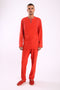Sweatpants in cotton blend jacquard with front and back pockets